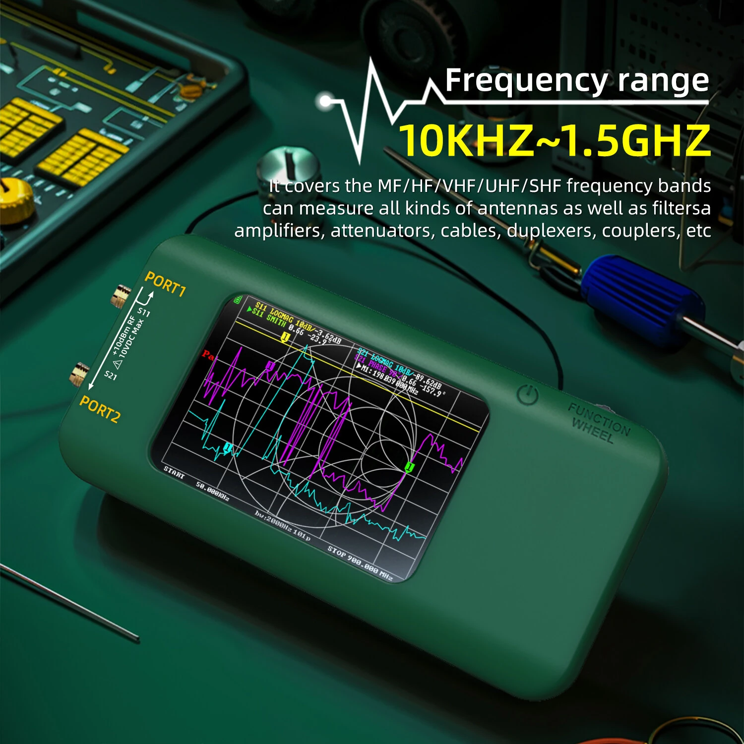 BSIDE P5 Vector Network Analyzer | 10kHz-15GHz, 3.98 Display, Calibration Kit - Image 4