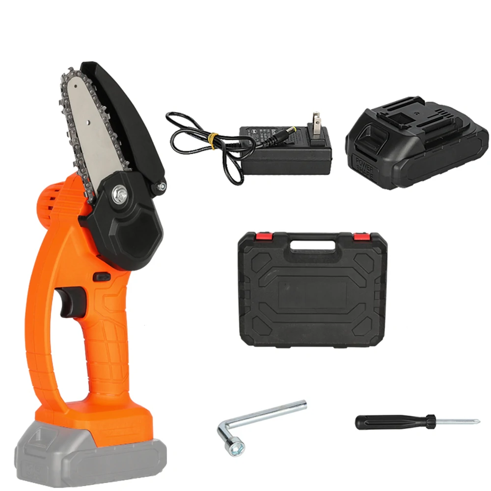 21V Cordless Electric Chain Saw - One-Hand Wood Cutter w/ 1 or 2 Batteries - Image 2