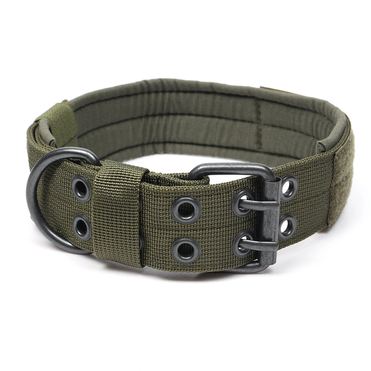 Nylon Tactical Dog Collar | Military Adjustable Training Collar with Metal D-Ring - M Size - Image 3