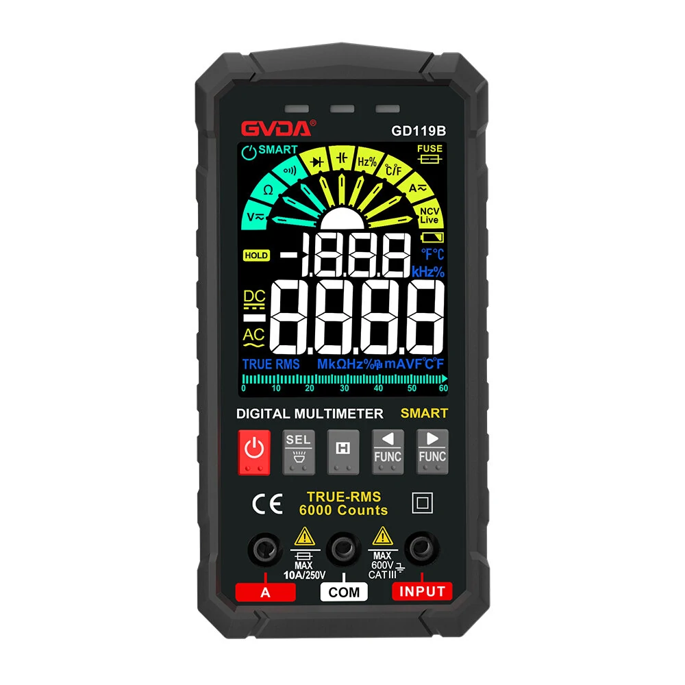 GVDA Digital Multimeter - 600V True RMS AC/DC Voltage Tester with NCV & Capacitance - Image 3