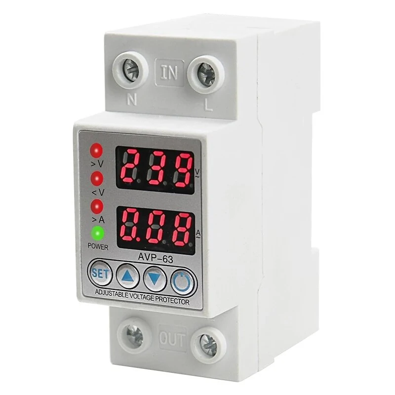 Smart Circuit Breaker 220V 40A 63A - Dual Display Overload Protection Adjustable - Image 2