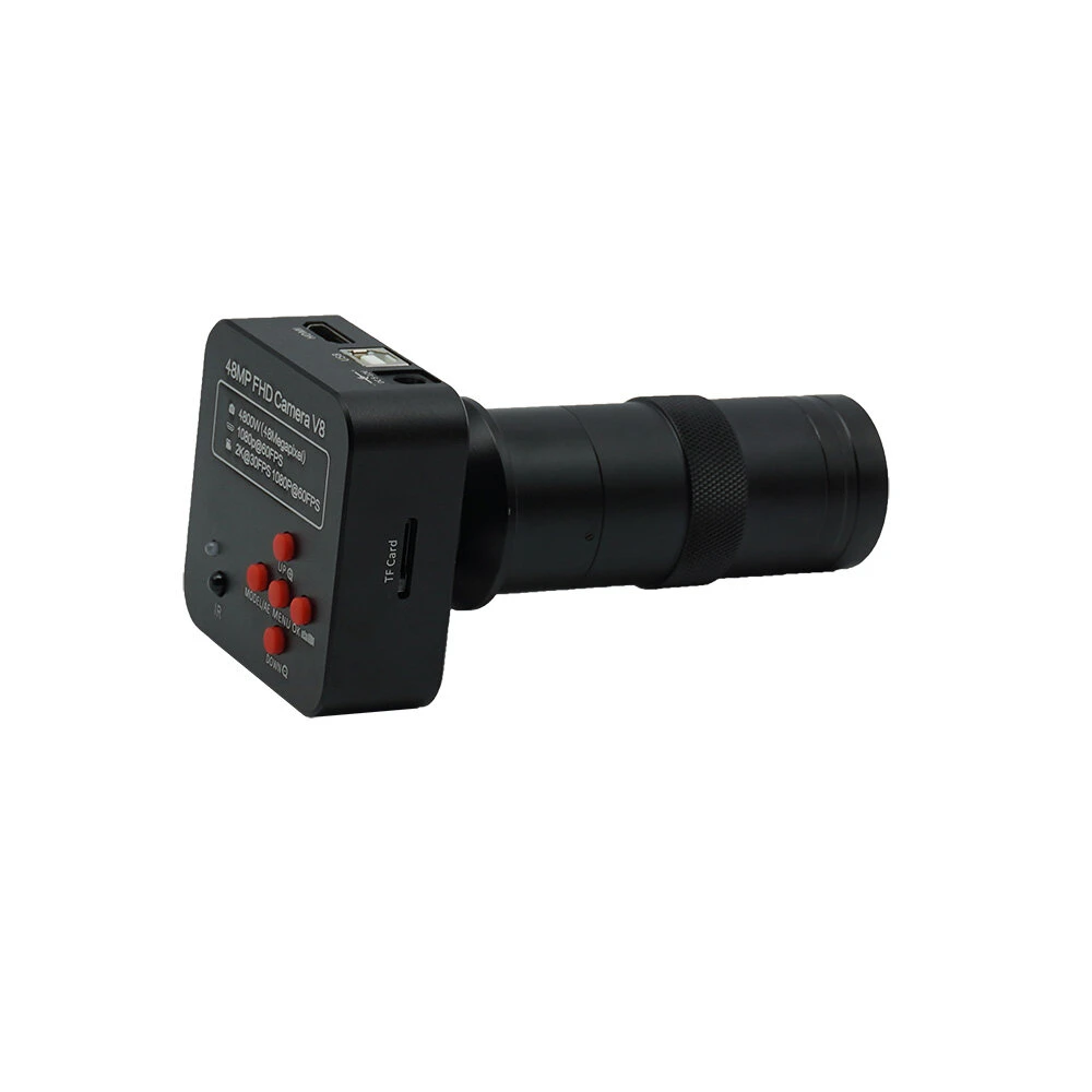 Industrial Digital Microscope Camera - 48MP 1080P HDMI | 130X Zoom C-Mount Lens for PCB Repair & Soldering - Image 3