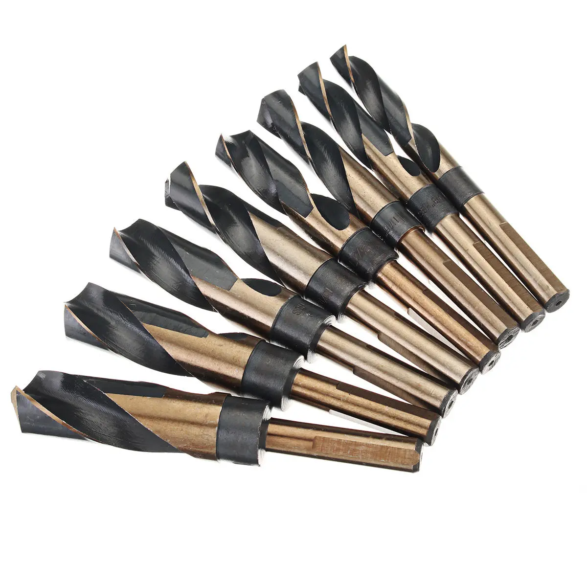 8pcs 1/2 Inch HSS Twist Drill Bit Set | Round Shank for Metal & Wood - Image 2