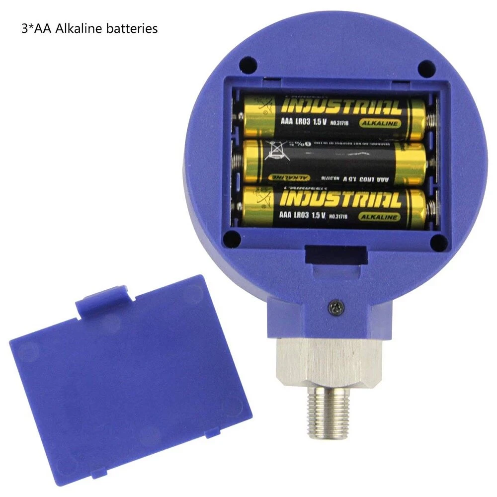 PG-30Pro Digital HVAC Pressure Gauge | For 87+ Refrigerants -14.5-500 PSI | Blue Backlight - Image 4