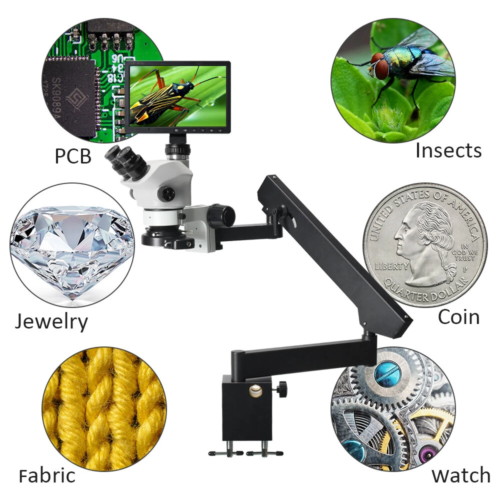 HAYEAR HY-1090 Digital Microscope - 10 IPS Screen 16MP Camera | 3.5X-50X - Image 2