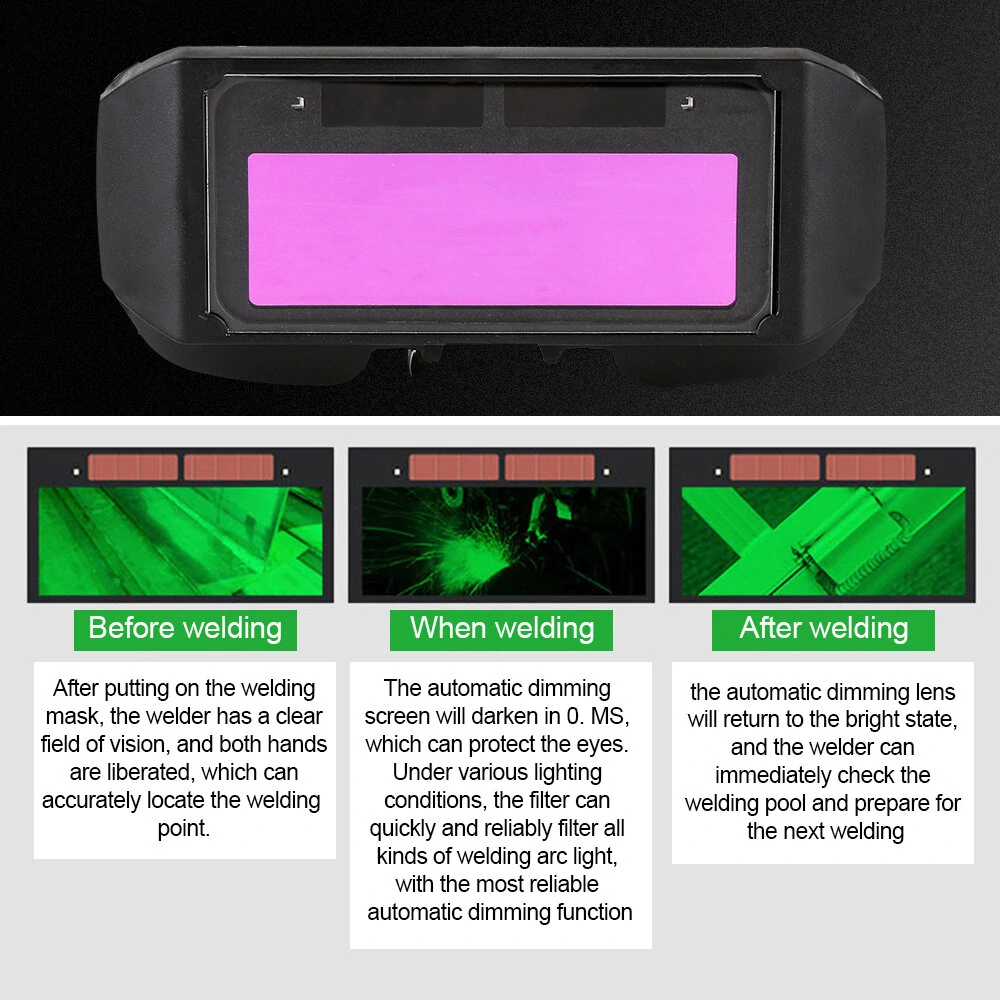 Auto Darkening Welding Glasses - Automatic Dimming Anti-Eyes Shield Goggle for Masks - Image 5