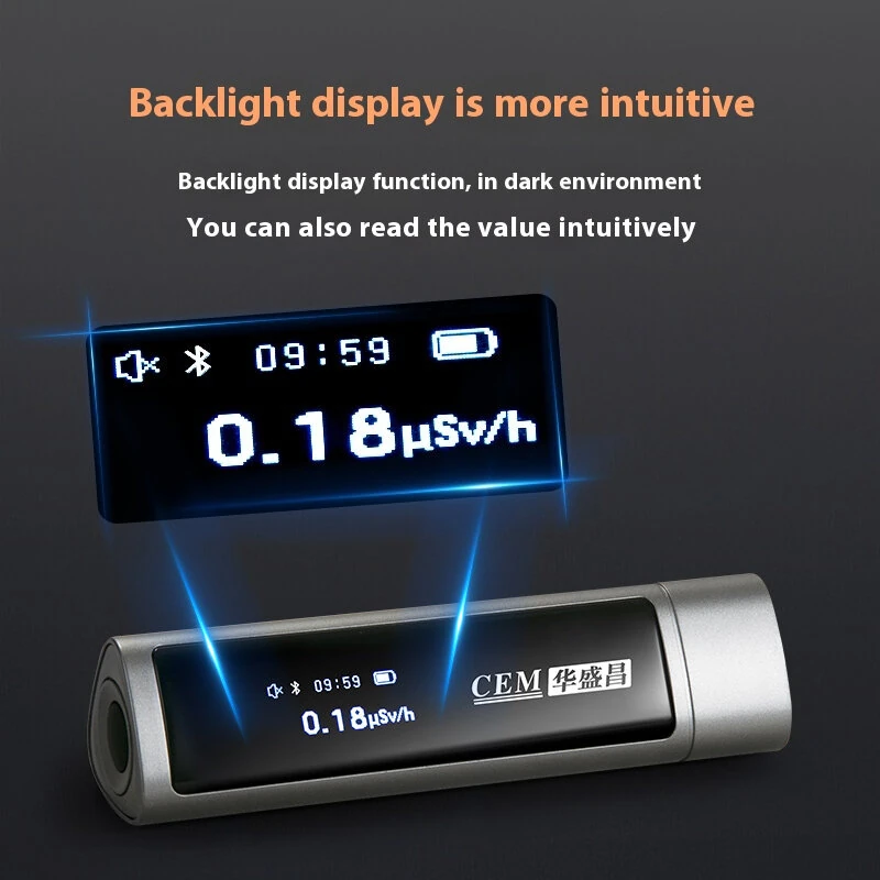 RM-180 Nuclear Radiation Detector - Portable Geiger Counter for X Gamma Beta Rays | Bluetooth & Voice Alert | 0.01-10000 µSv/h High Precision - Image 2