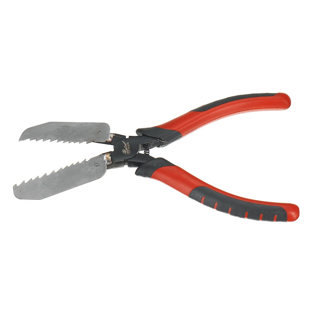 Large Serrated Pliers - Black & Red Grip - Heavy Duty Hand Tool - Image 3