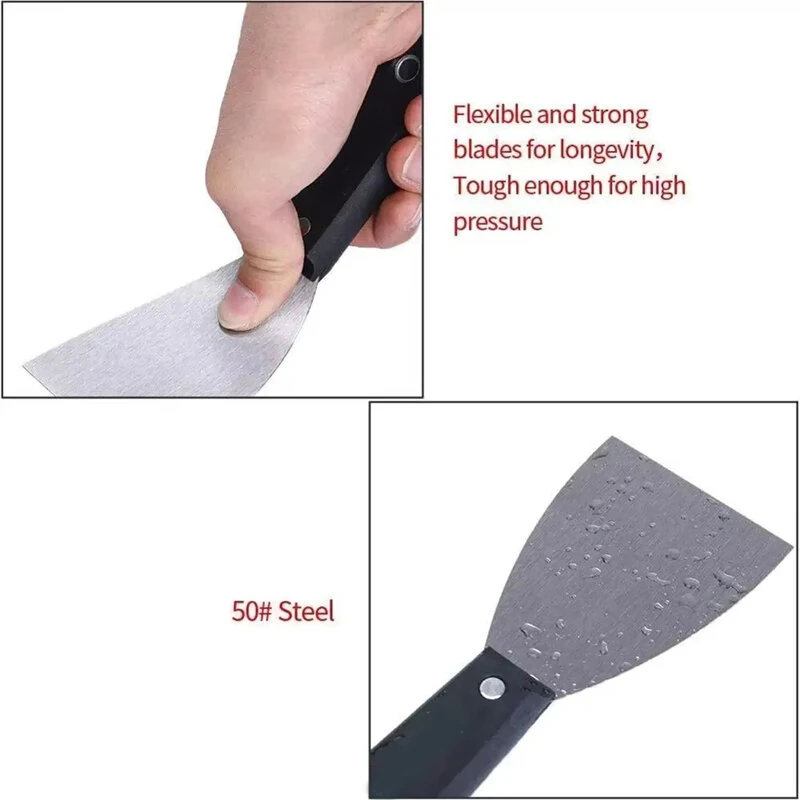 Carbon Steel Putty Knife Set - 7 Sizes Flexible Scraper Kit with Storage Bag - Image 5