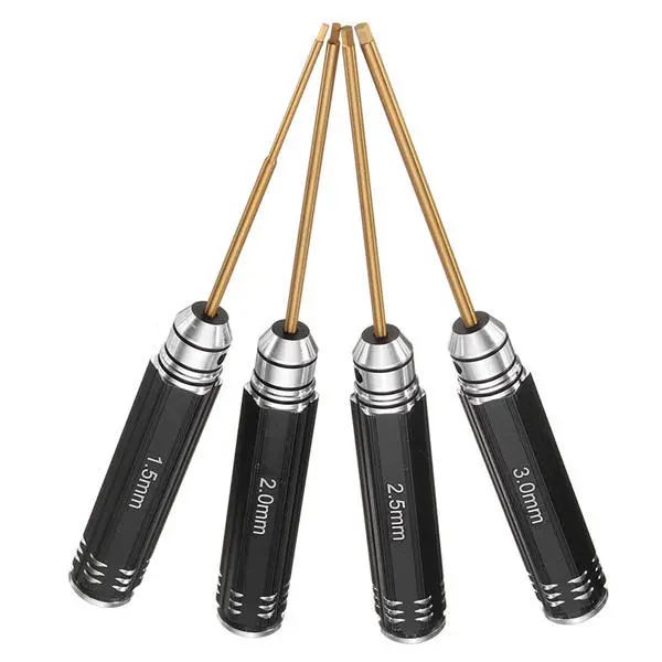 4pcs Hex Screwdriver Bit Set - 1.5/2.0/2.5/3.0mm HSS Titanium Coated - Image 5