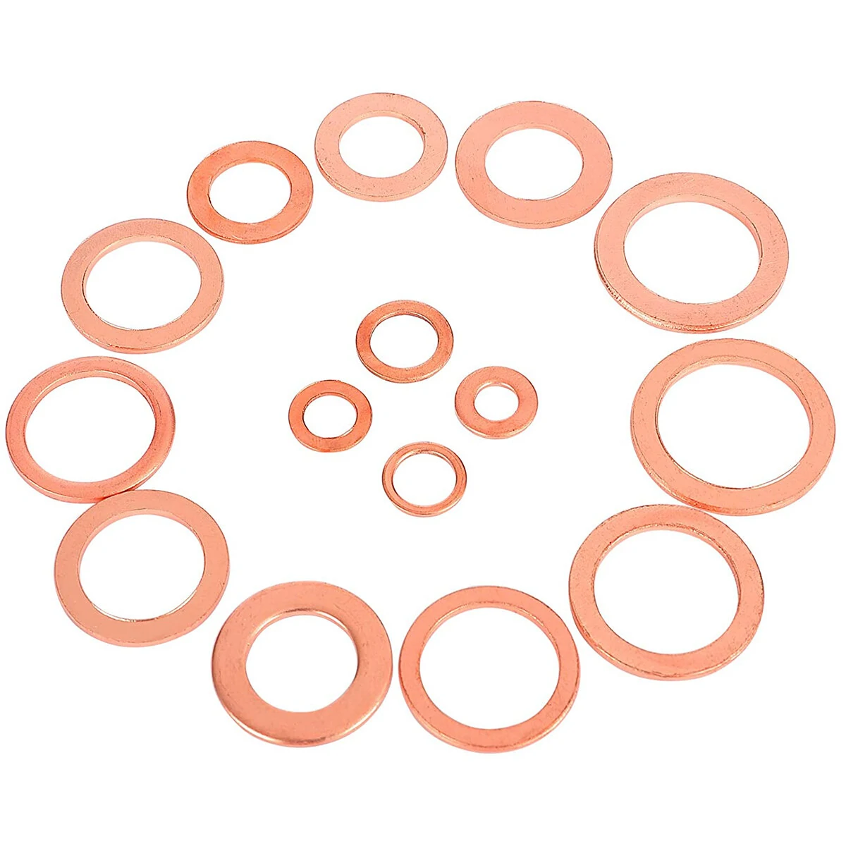 150PCS Copper Metric Sealing Washer Assortment Set - 15 Sizes M5 to M17.5 | Oil Sump Plug Gasket - Image 3