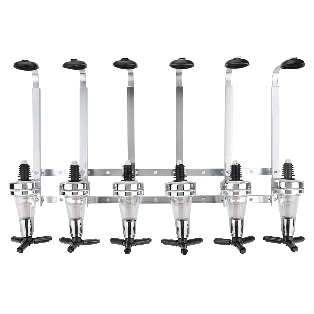 Rotary & Wall Mounted Aluminum Alloy Bar Butler - 6 Bottle Wine Rack - Image 2