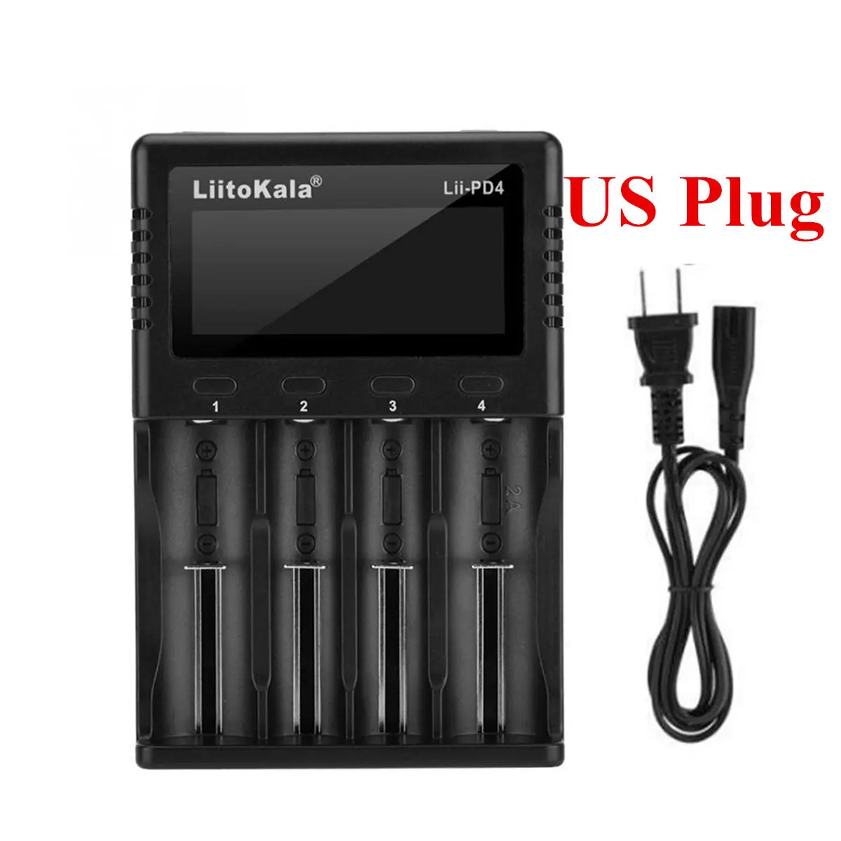 Travel LCD Smart Battery Charger - For 21700 20700 26650 18650 RCR123a AA AAA & Car - Image 3