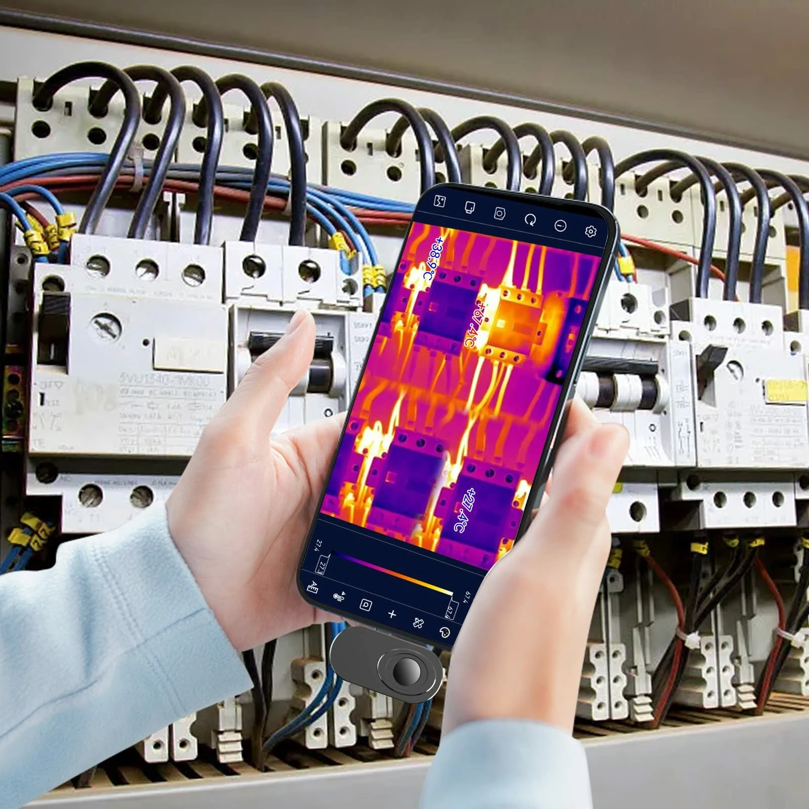 NOYAFA NF-586S Thermal Camera for Smartphones - 256x192 IR Resolution | Home & Building Inspection - Image 5