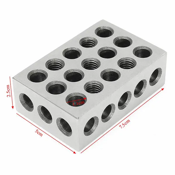 Machifit 2pcs 1x2x3 Inch 23-Hole Parallel Blocks | Precision 0.0001 Inch Milling Tool - Image 4