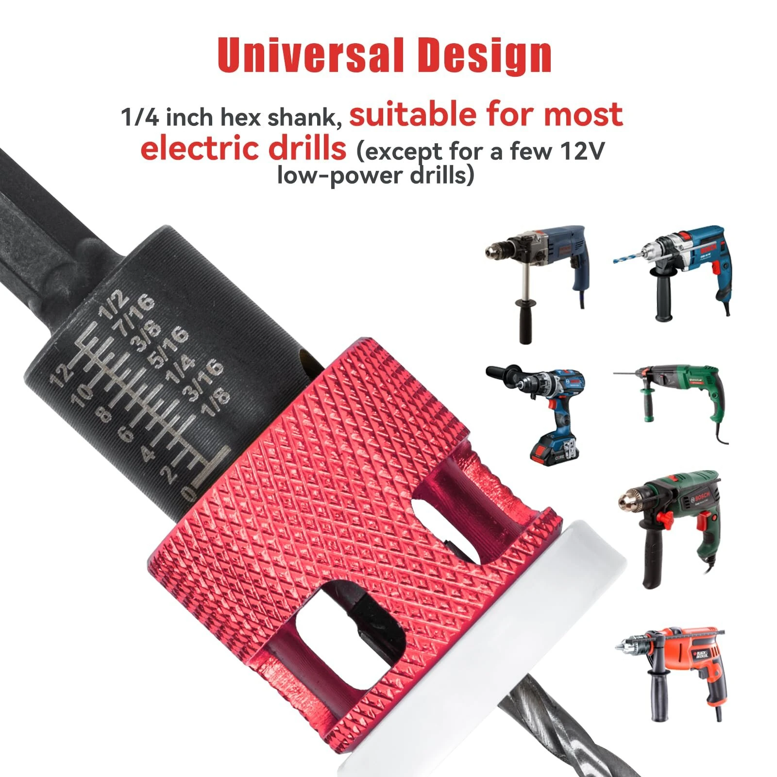 5PCS 1/4 Inch Hex Shank Countersink Drill Bit Set | Low Friction Stop for Wood, Plastic, MDF - Image 2