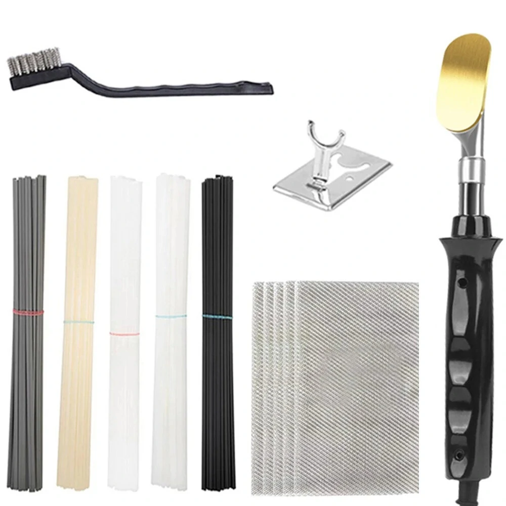 50W Car Bumper Repair Kit - Electric Soldering Iron & Plastic Welding Tool with PP Sticks - Image 4