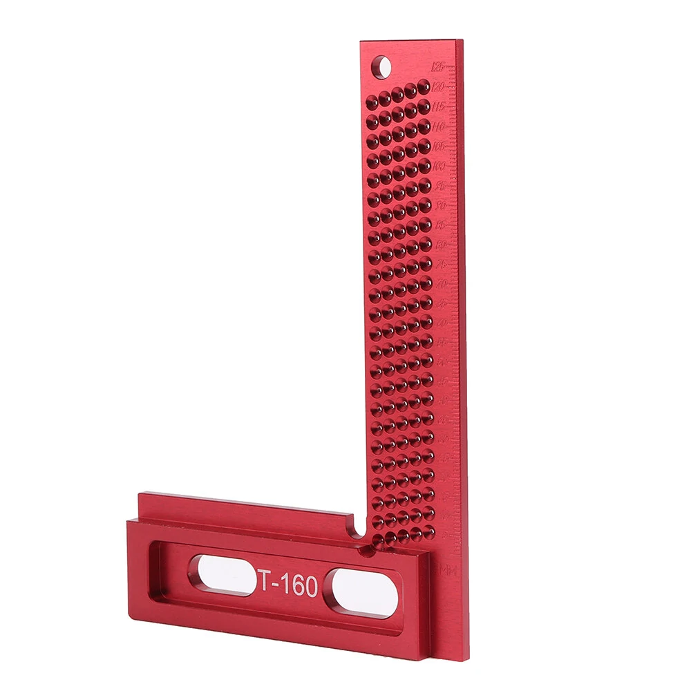 L-Type 160/200mm Aluminum Alloy Woodworking Square - Metric Ruler & Scriber - Image 3