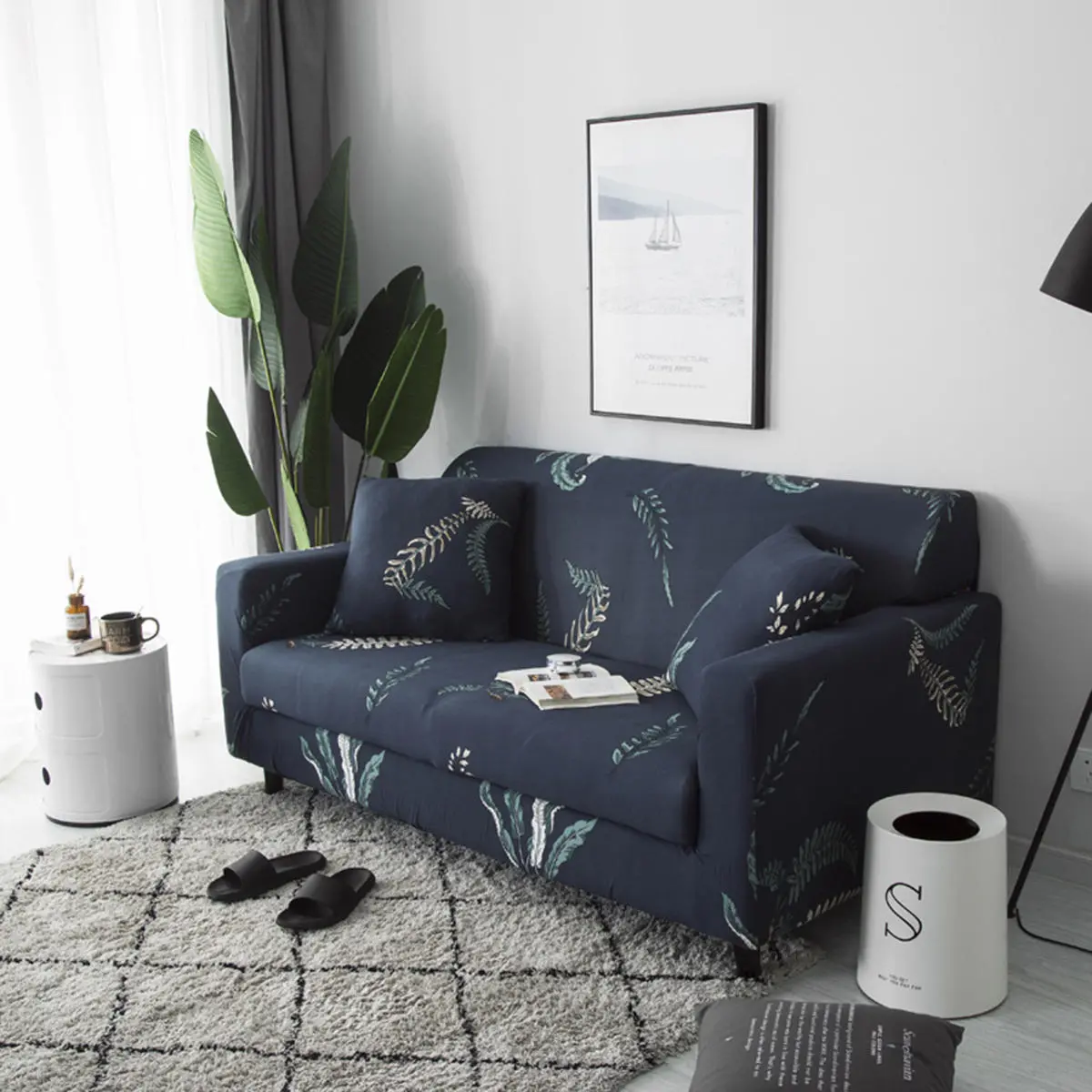 Floral Stretch Sofa Slipcover - 1 2 or 3 Seater Couch Cover - Elastic Protector - Image 3