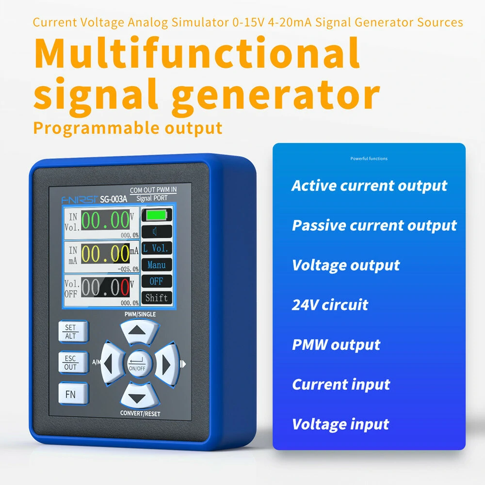 FNIRSI 0-10V 4-20mA Signal Generator | Adjustable PWM Simulator | 3000mAh Battery - Image 5