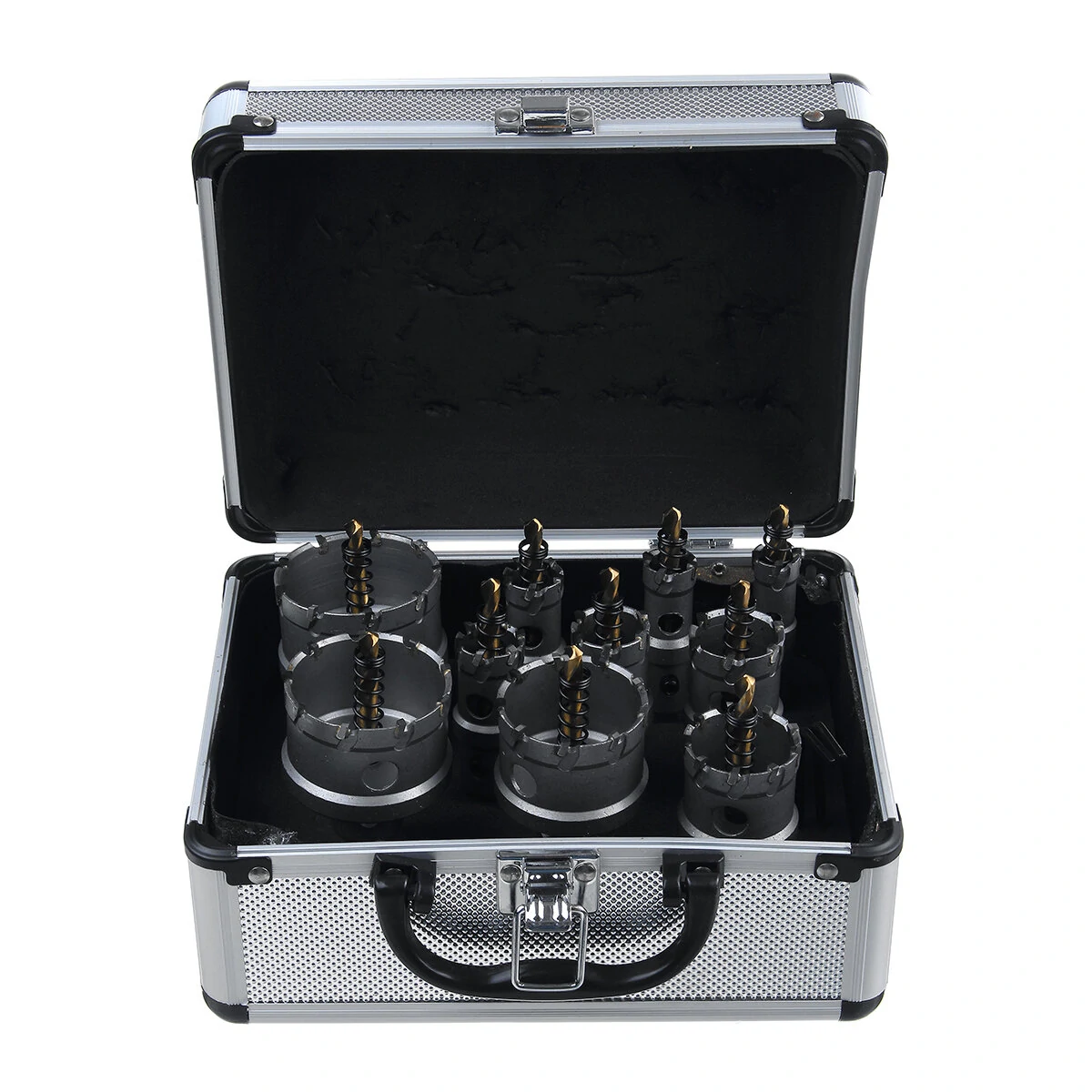 10Pcs 16-53mm Carbide TCT Hole Saw Kit - Hex Wrench & Storage Box - Image 4