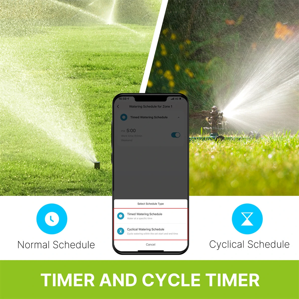 2 Way Bluetooth Smart Garden Sprinkler Timer | Programmable Water Timer with Rain Delay & Filter - Image 4