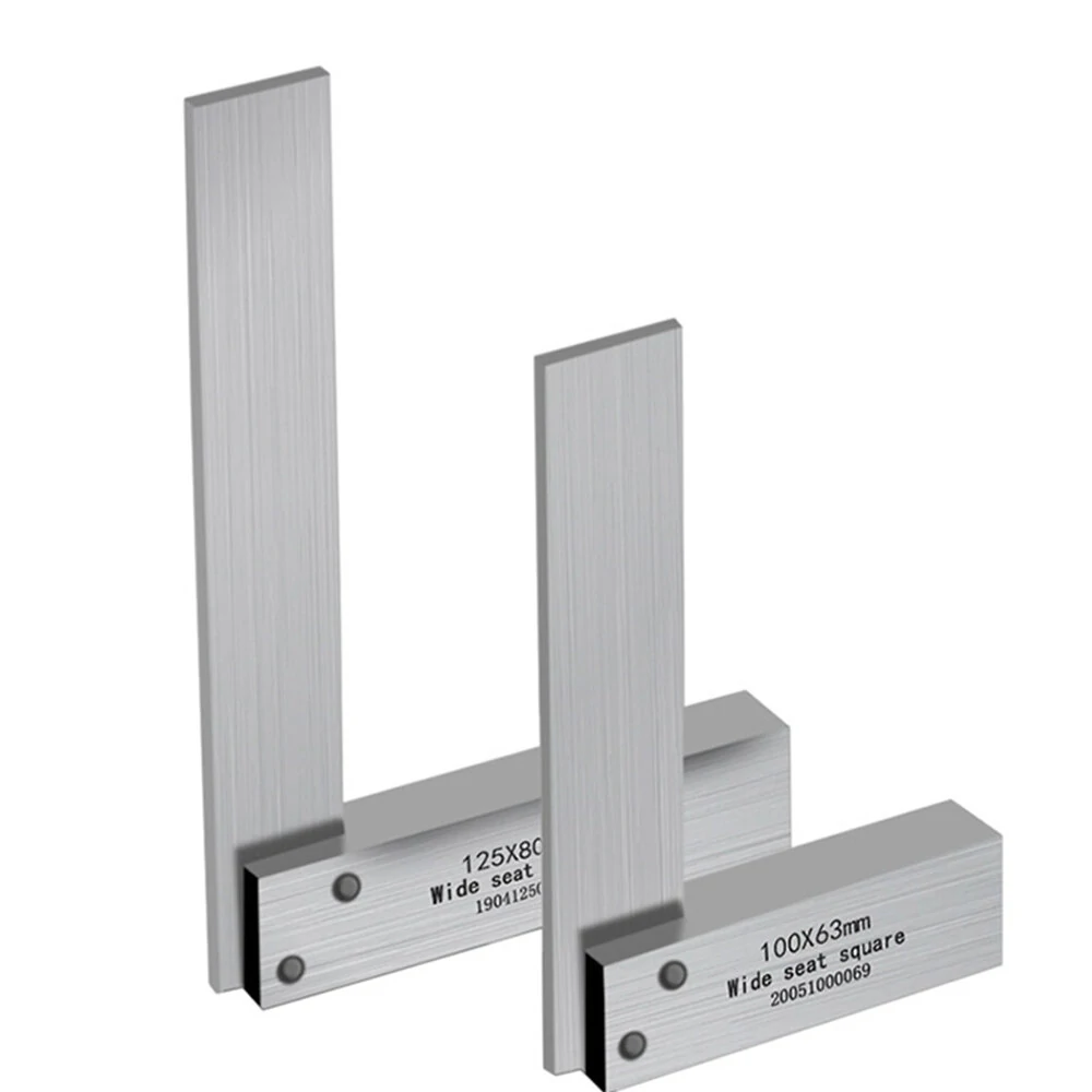 Square L-Shaped Ruler - 90 Degree Angle Ruler | Hardened Steel with Ground Seat | 63x10 80x50 100x60 125x80mm - Image 2