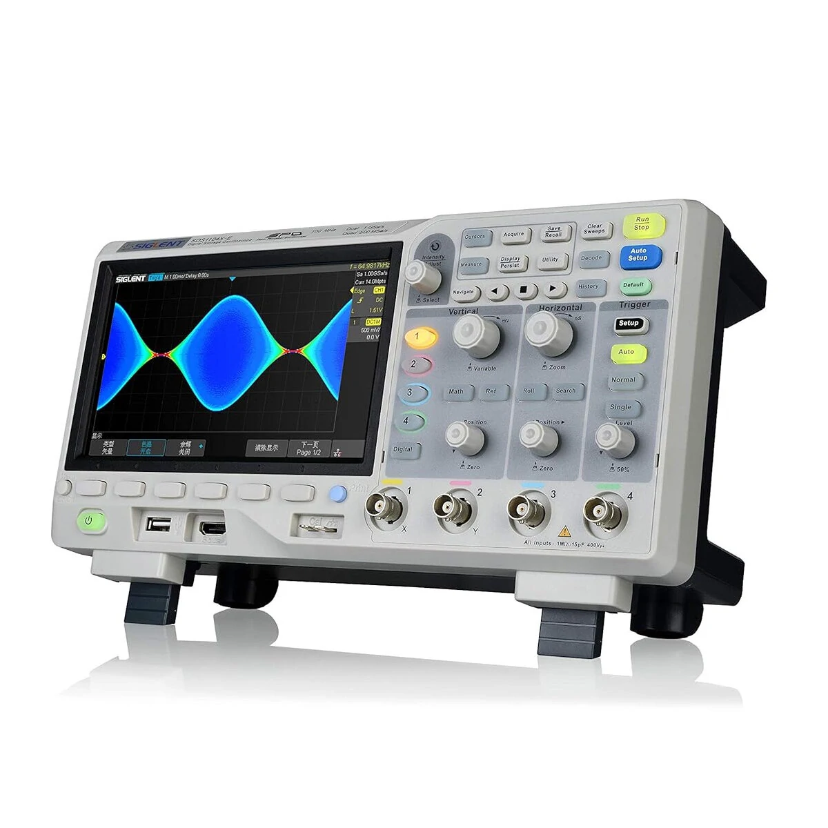 Siglent SDS1104X-E Oscilloscope - 100MHz 4 Channel | Large Display & WiFi - Image 2