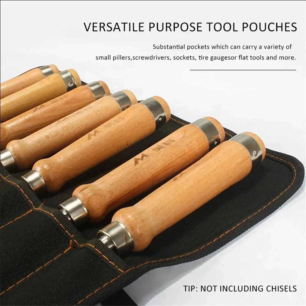 Chisel Tool Roll Holder | Canvas Carrying Case for Wrenches & Hammers - Image 3