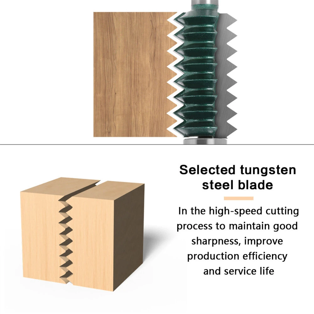 Eagle America 12mm Shank Reversible Finger Joint Router Bit | with Bearing for DIY Furniture - Image 2