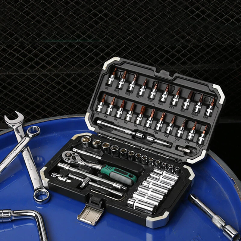 53PCS Car Repair Tool Set - Ratchet Wrench & Socket Kit | Auto Tool Box - Image 2