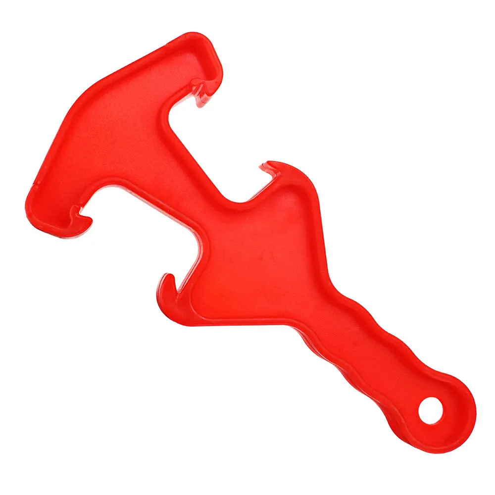 Effetool Double-End Pail Opener - Plastic Bucket & Paint Can Lid Wrench Tool - Red - Image 3