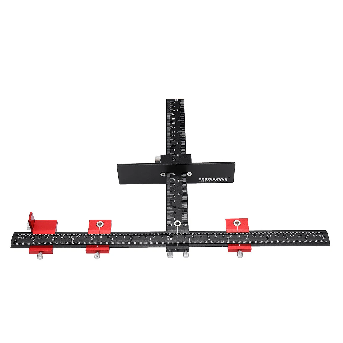 DoctorWood Aluminum Cabinet Hardware Jig - 4MM & 5MM Punching Locator | Drill Positioning Guide T-Ruler - Image 3