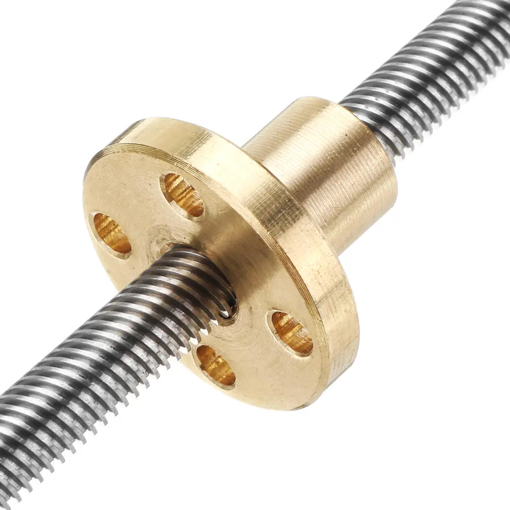 Machifit 100mm T6 Lead Screw | 6mm Thread 1mm Pitch with Flange Copper Nut - Image 4