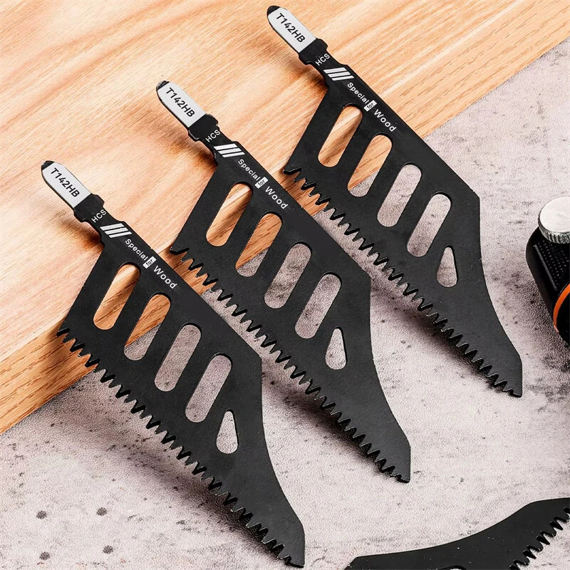 T142HB Curved Jigsaw Blade Set | High Carbon Steel T-Shank for Wood & Plywood - Image 3