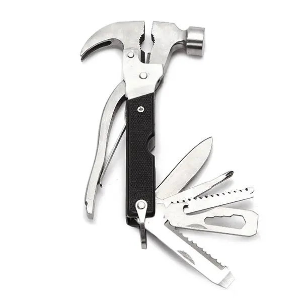 Multi-Function Hammer Opener Screwdriver Plier Stainless Steel Camping Travel Tool Set - Image 2