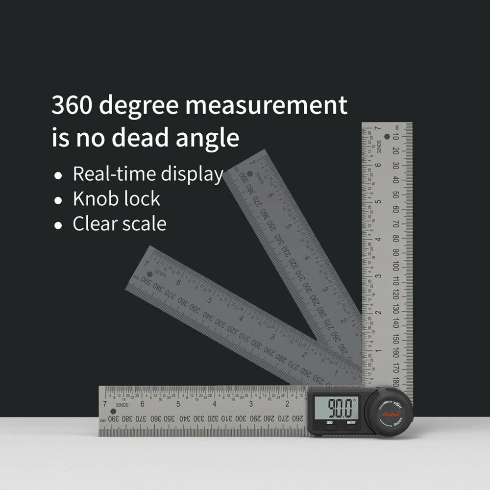 DUKA AR-1 Digital Protractor Angle Ruler | 360 Degree Goniometer | Stainless Steel - Image 2