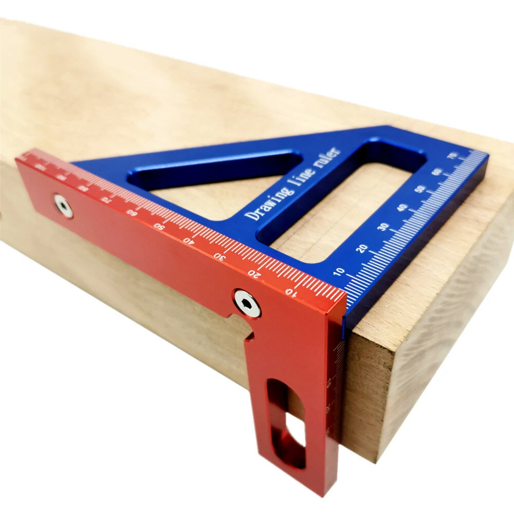Aluminum Alloy 45/90 Degree Woodworking Square Protractor | Layout Height Gauge - Image 3
