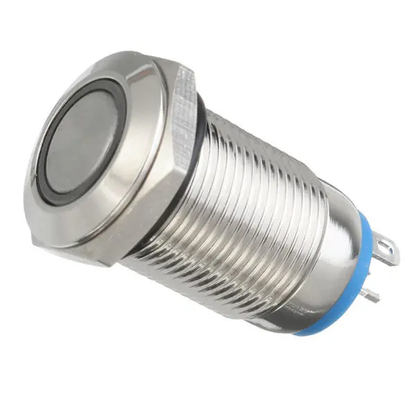 DC 12V 12mm LED Metal Push Button Switch - Waterproof Latching - Image 5