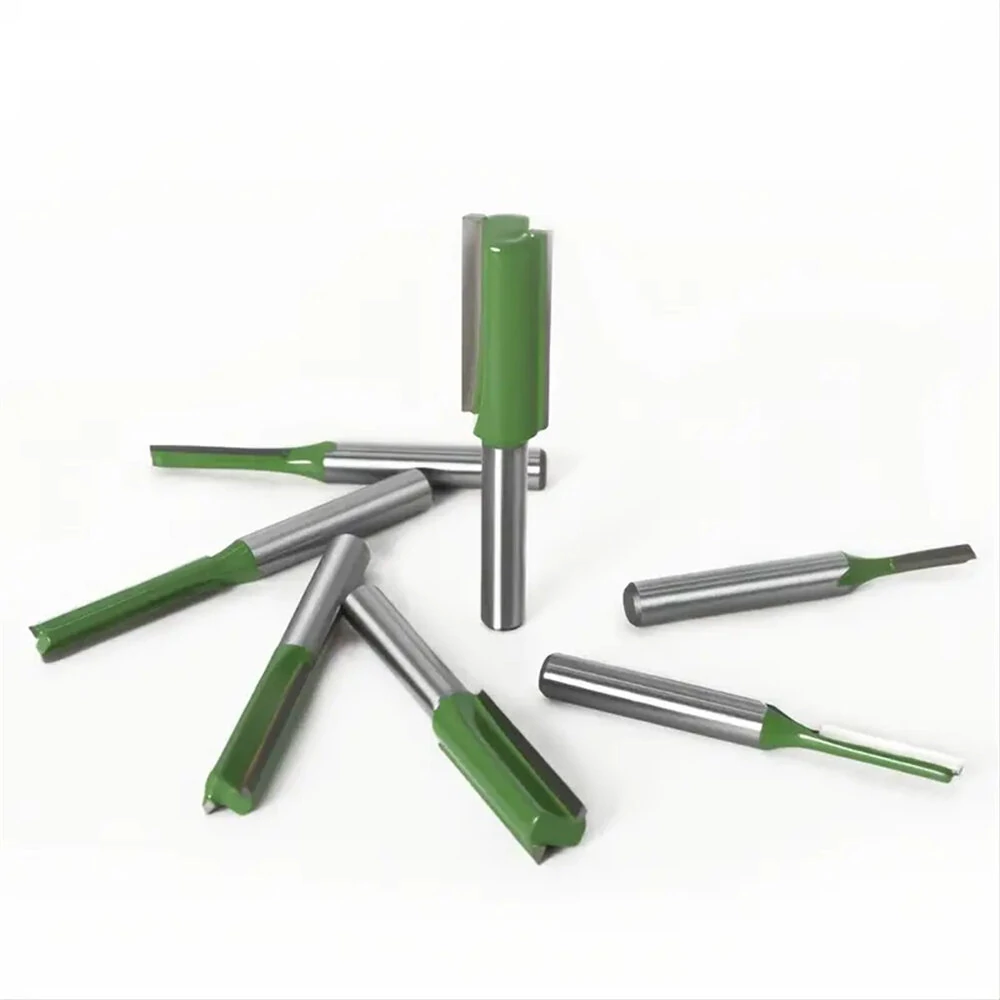 7PCS Straight Cut Router Bit Set - 1/4 Shank Tungsten Carbide for Woodworking - Image 3