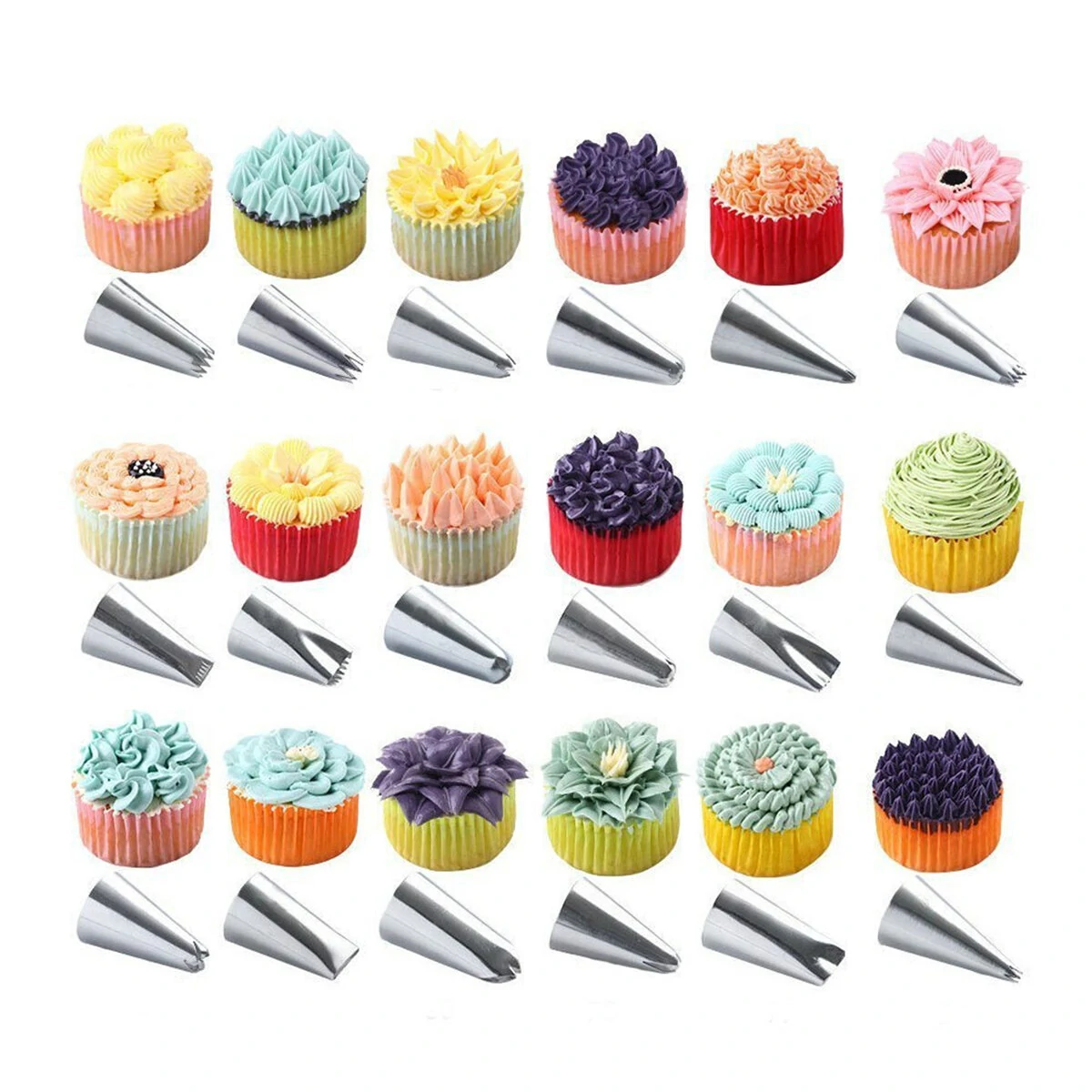 45Pcs Cake Decorating Tool Set - Turntable, Nozzles & Knife for Baking DIY - Image 2