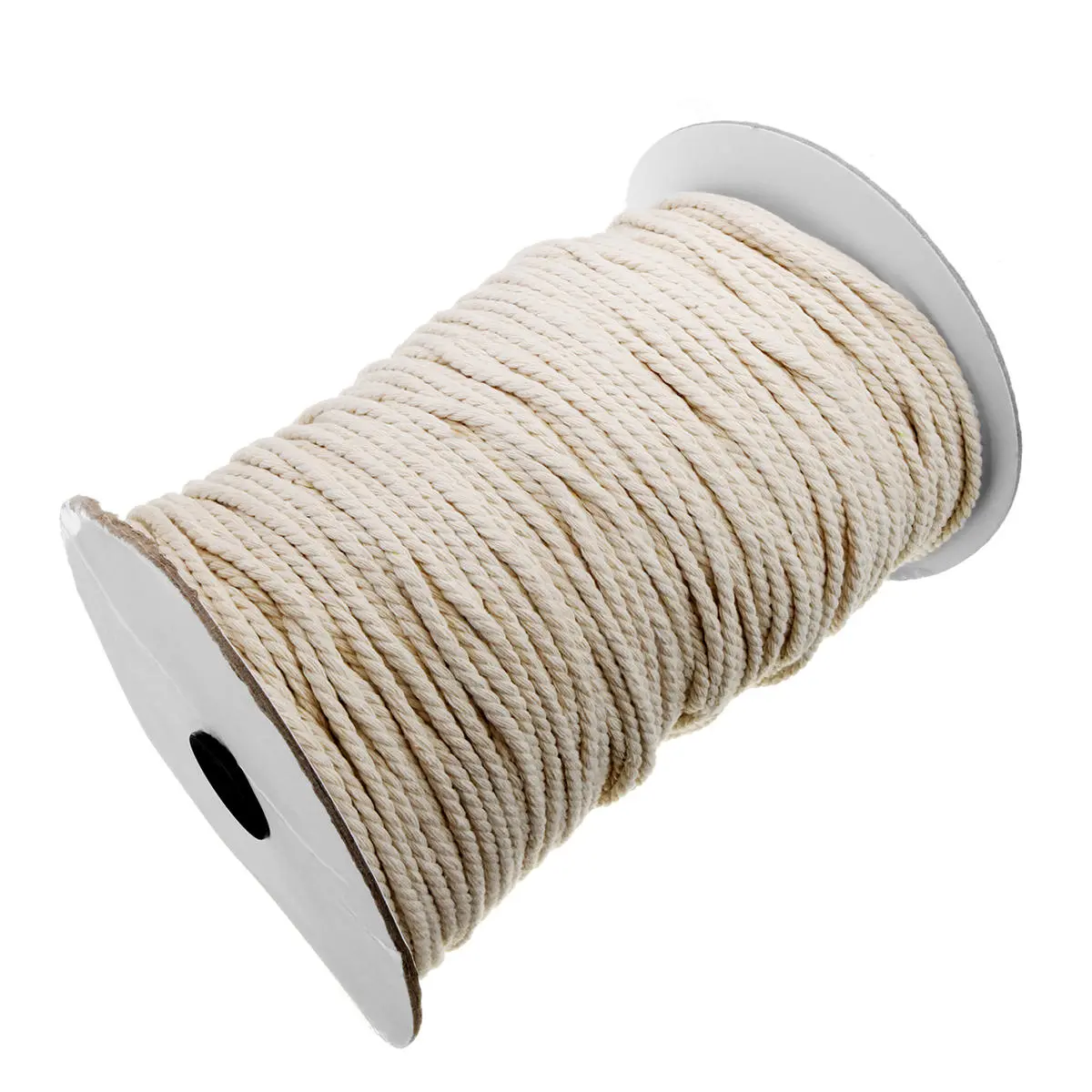 4mm Braided Cotton Rope - 3 Strand Natural Twisted Cord for Crafts & Tools - Image 4