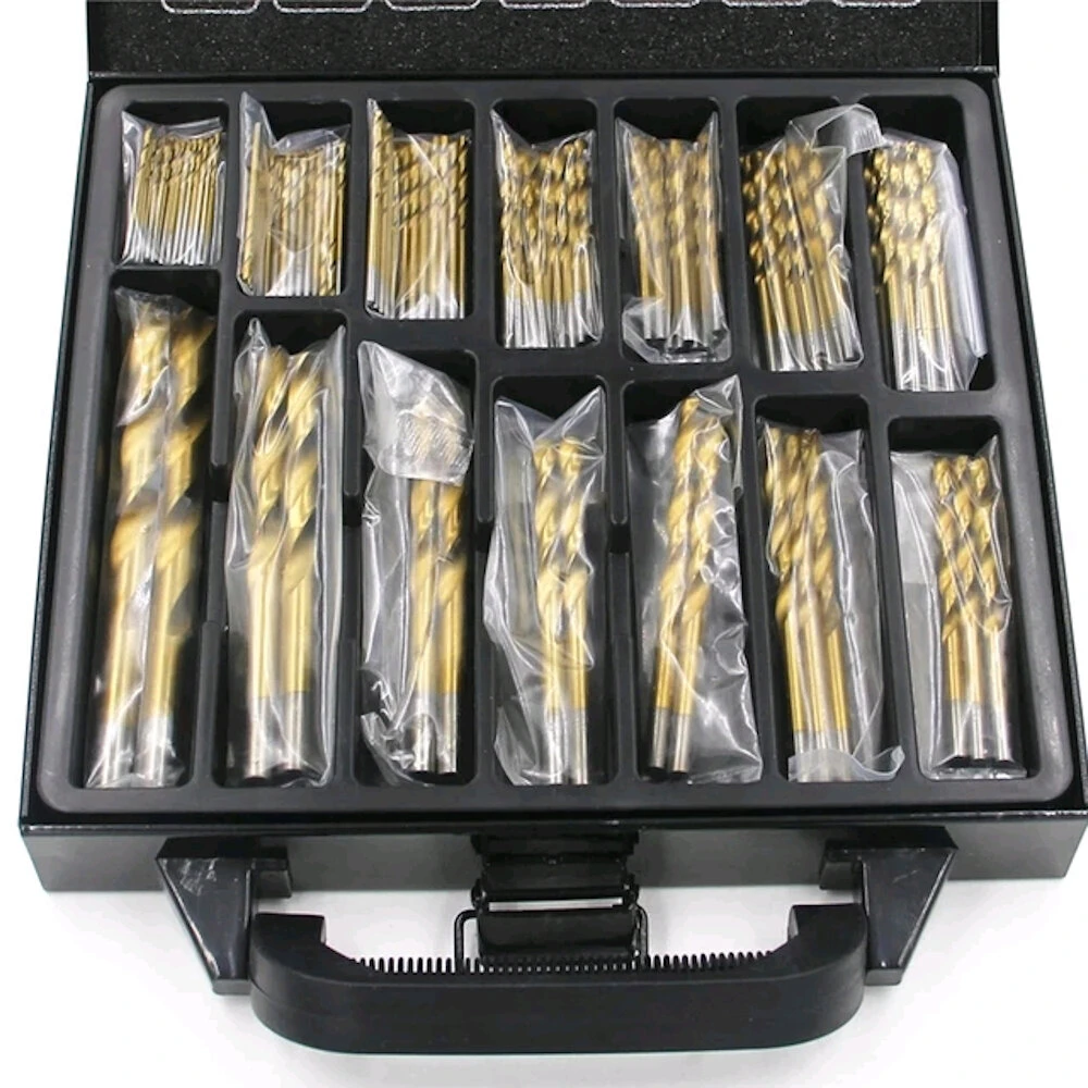99Pcs High-speed Steel Titanium Drill Bit Set | 1.5-10mm Straight Shank | Metal Box - Image 4