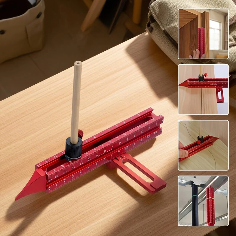Precision Contour Gauge | 7.1 Inch Aluminum Alloy Scribing Tool for Woodworking - Image 4