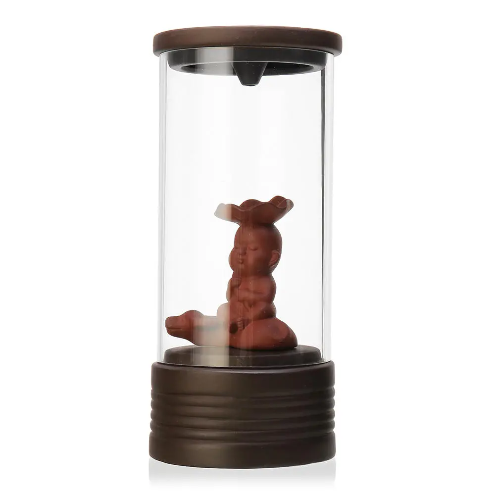 Retro Ceramic Dragon Backflow Incense Burner - Glass Circle Home Decor - Image 3