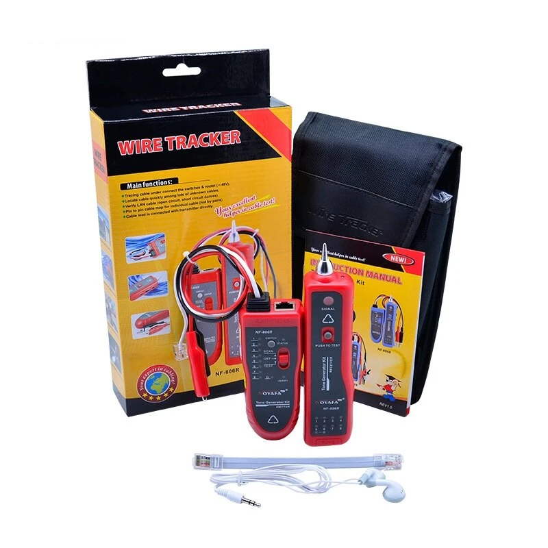 NOYAFA NF-806R Network Cable Tester - Fault Locator for UTP STP RJ45 RJ11 with Alligator Clip - Image 5