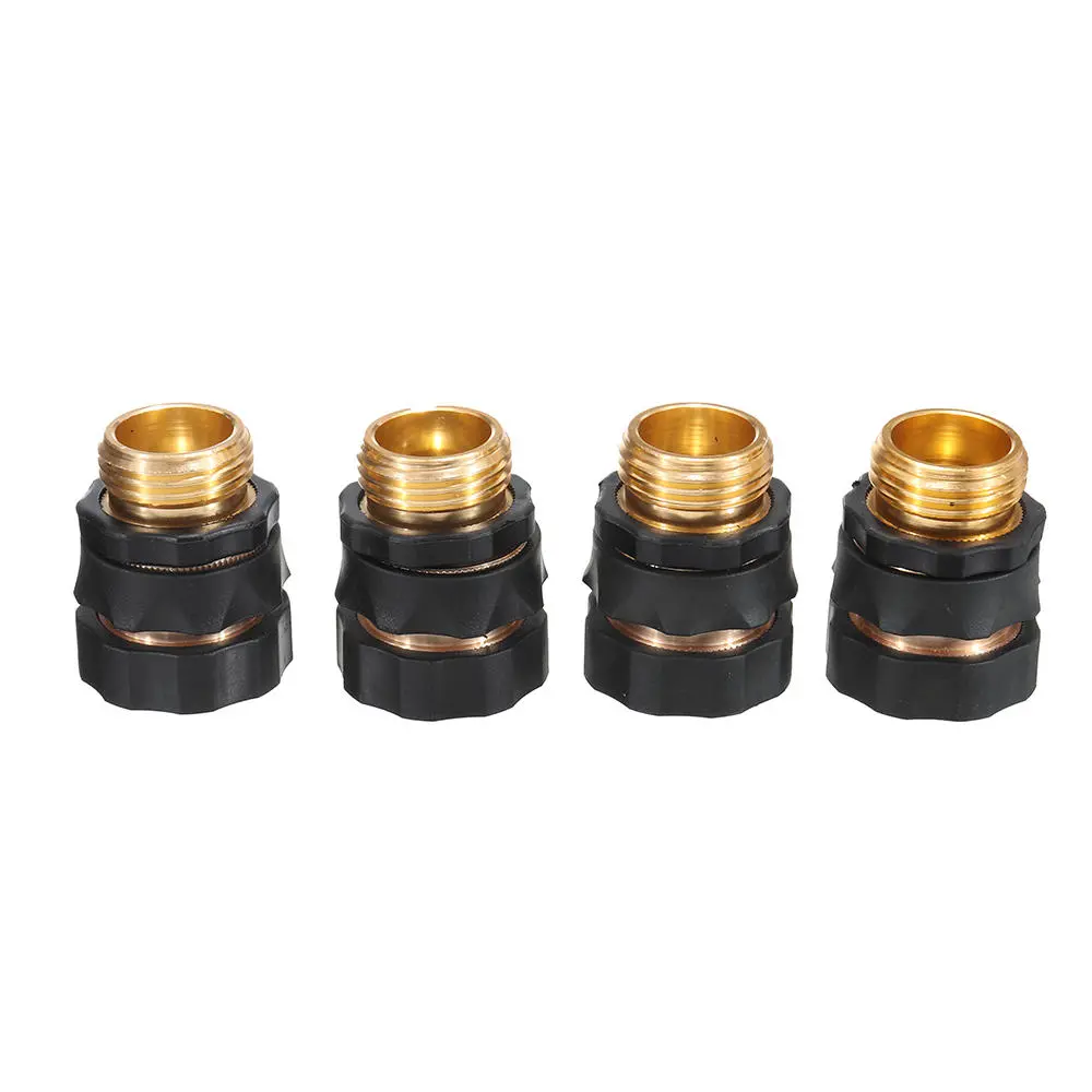 4pcs 3/4 Inch Brass Garden Hose Quick Connect Fittings | Water Pipe Connectors - Image 4