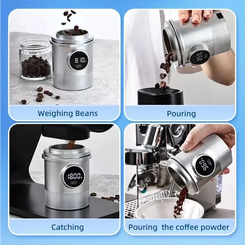 Espresso Scale 0.1g Precision - 500g Capacity Digital Dosing Cup | USB Rechargeable Touch Screen - Image 5