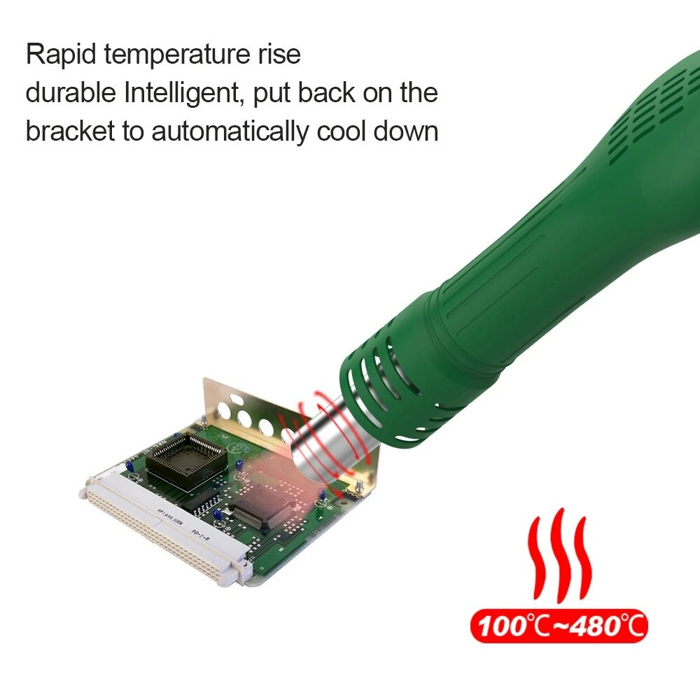 BST-858D+ Hot Air Rework Station | Soldering Desoldering Gun for iPhone Smartphone Repair - Image 4