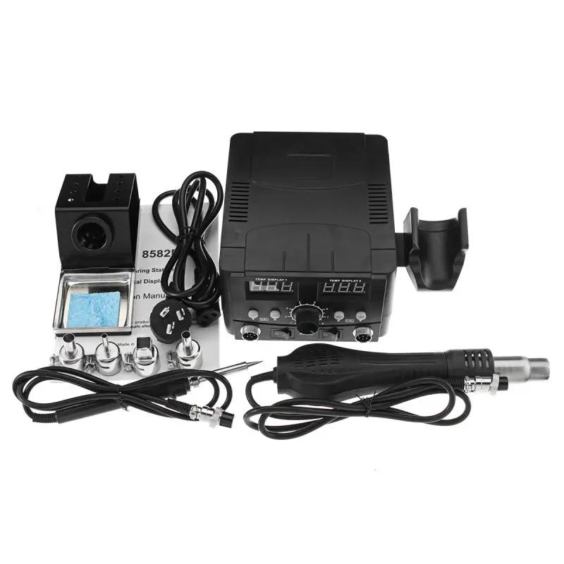 2 in 1 Digital Hot Air Rework & Soldering Station - SMD Desoldering Iron - Image 3